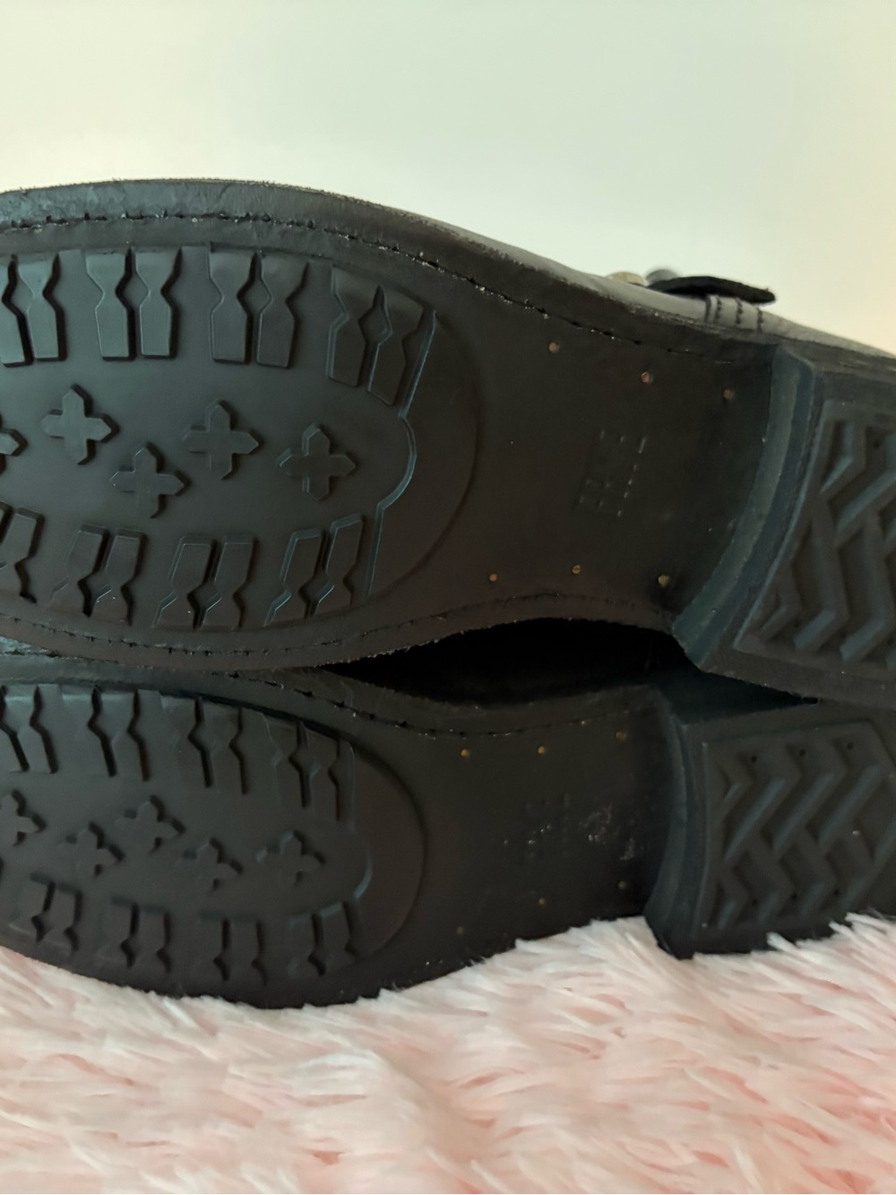 Frye Black Leather Combat Moto Boots - Picture 6 of 7